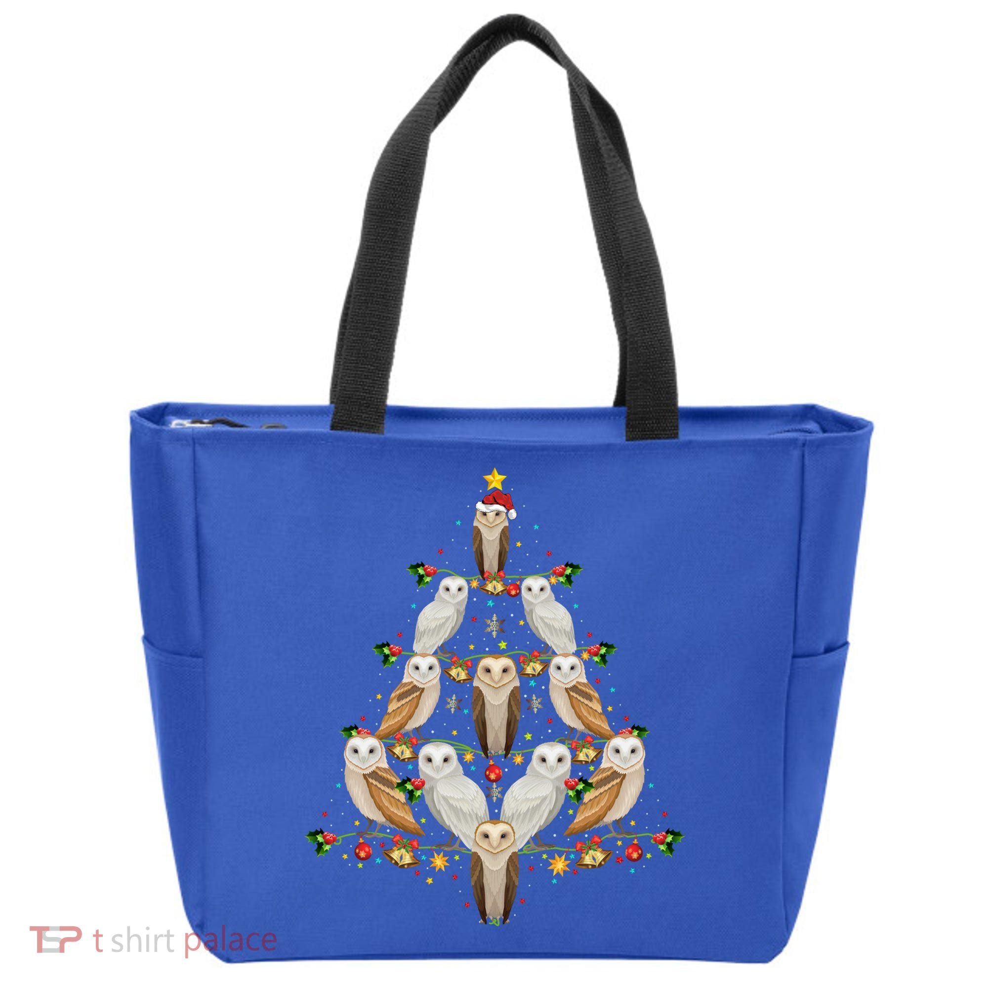 Barn Owl Bird Christmas Tree Gift Funny Christmas Barn Owl Gift Tote Bag