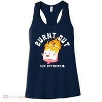Burnt Out But Optimistics Funny Saying Humor Quote Women's Tank Top thumb 0