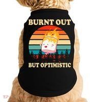 Burnt Out But Optimistic Marshmallow Retro Sunset Camping Doggie Tank thumb 0