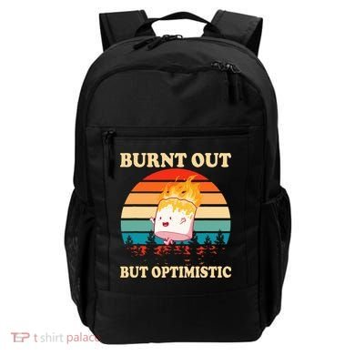 Burnt Out But Optimistic Marshmallow Retro Sunset Camping Backpack