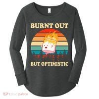 Burnt Out But Optimistic Marshmallow Retro Sunset Camping Women's Perfect Tri Tunic Long Sleeve Shirt thumb 0