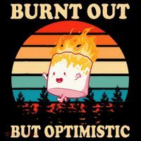 Burnt Out But Optimistic Marshmallow Retro Sunset Camping Women's Hoodie thumb 2
