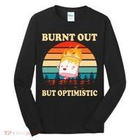Burnt Out But Optimistic Marshmallow Retro Sunset Camping Tall Long Sleeve Shirt thumb 0