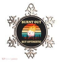 Burnt Out But Optimistic Marshmallow Retro Sunset Camping Ornament thumb 0