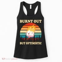 Burnt Out But Optimistic Marshmallow Retro Sunset Camping Women's Tank Top thumb 0