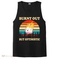 Burnt Out But Optimistic Marshmallow Retro Sunset Camping PosiCharge Competitor Tank thumb 0