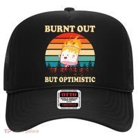 Burnt Out But Optimistic Marshmallow Retro Sunset Camping Hat thumb 0