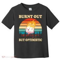 Burnt Out But Optimistic Marshmallow Retro Sunset Camping Toddler T-Shirt thumb 0