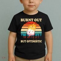 Burnt Out But Optimistic Marshmallow Retro Sunset Camping Toddler T-Shirt thumb 2