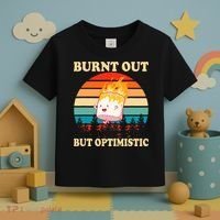 Burnt Out But Optimistic Marshmallow Retro Sunset Camping Toddler T-Shirt thumb 3