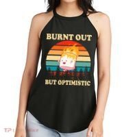Burnt Out But Optimistic Marshmallow Retro Sunset Camping Women's Perfect Tri Rocker Tank thumb 2