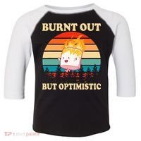 Burnt Out But Optimistic Marshmallow Retro Sunset Camping Toddler Fine Jersey T-Shirt thumb 0