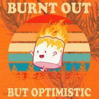 Burnt Out But Optimistic Marshmallow Retro Sunset Camping Kati Licensed 12" Camo Cuffed Beanie thumb 2