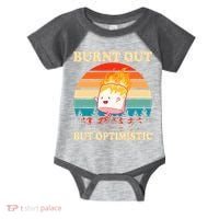 Burnt Out But Optimistic Marshmallow Retro Sunset Camping Infant Baby Jersey Bodysuit thumb 0