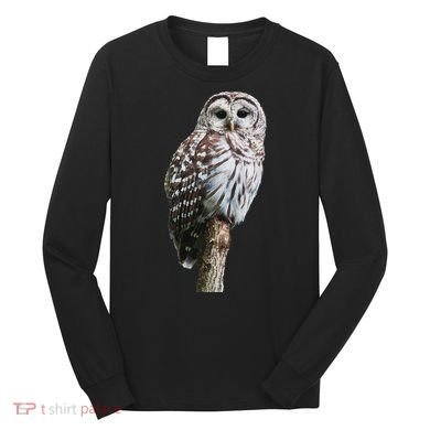 Barred Owl Bird Birder Birding Cute Owl Gift Long Sleeve Shirt