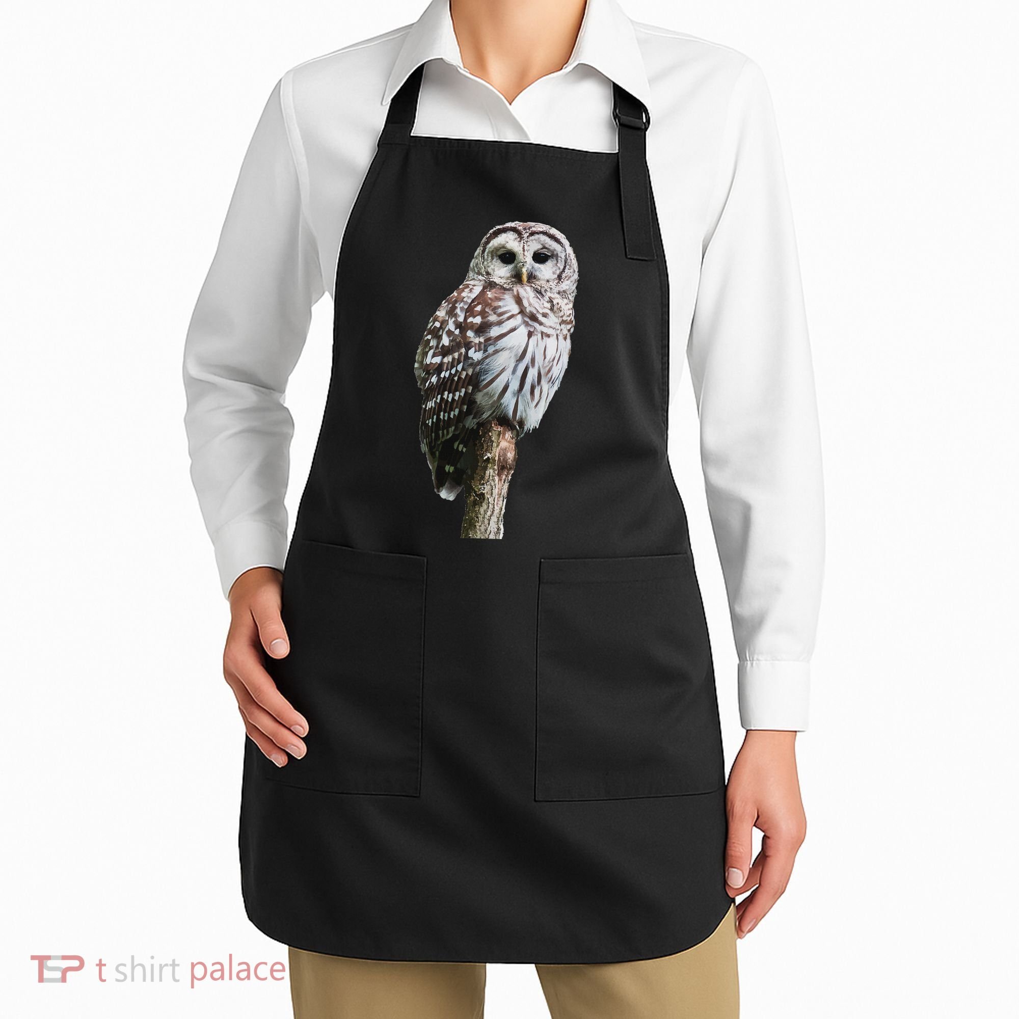 Barred Owl Bird Birder Birding Cute Owl Gift Apron