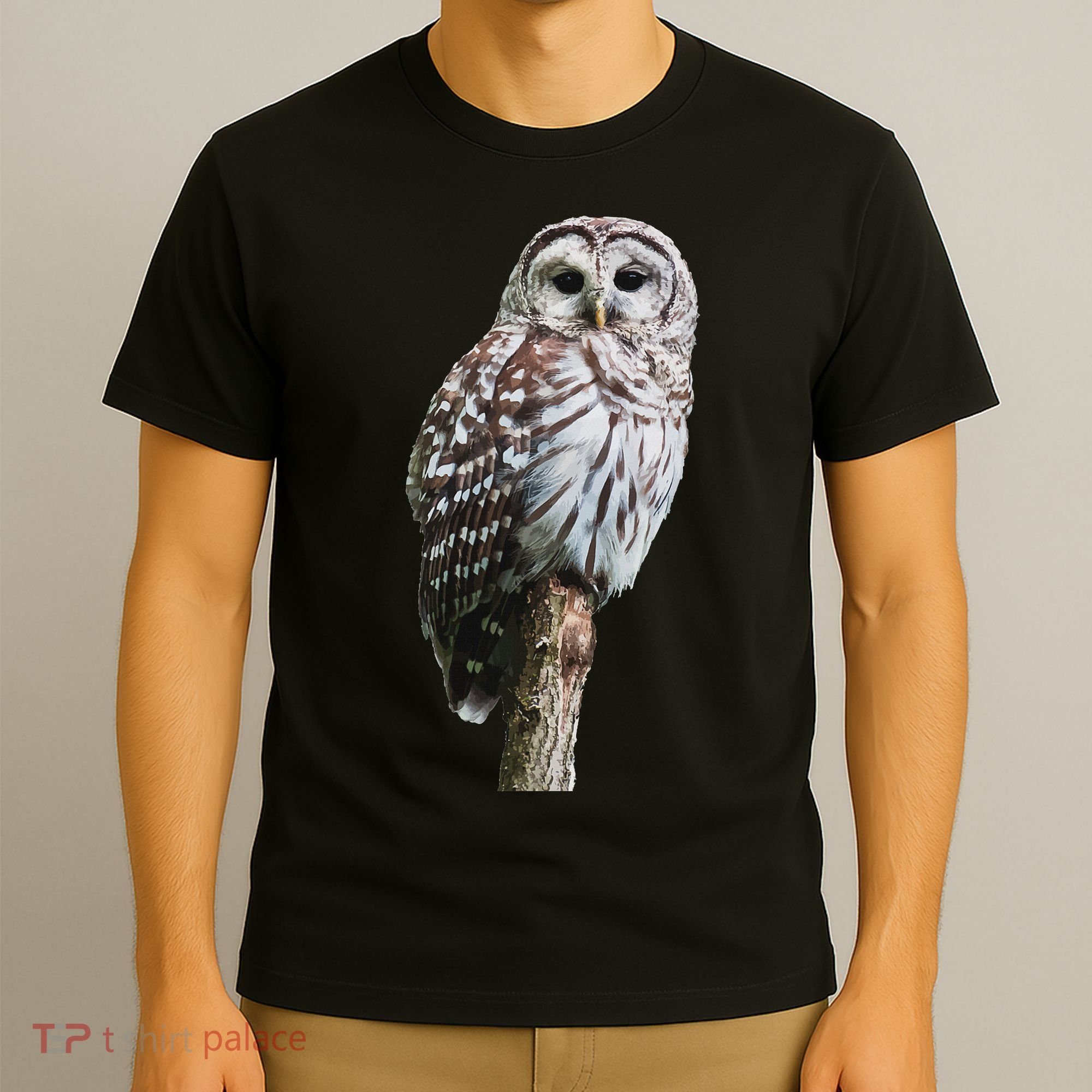 Barred Owl Bird Birder Birding Cute Owl Gift T-Shirt