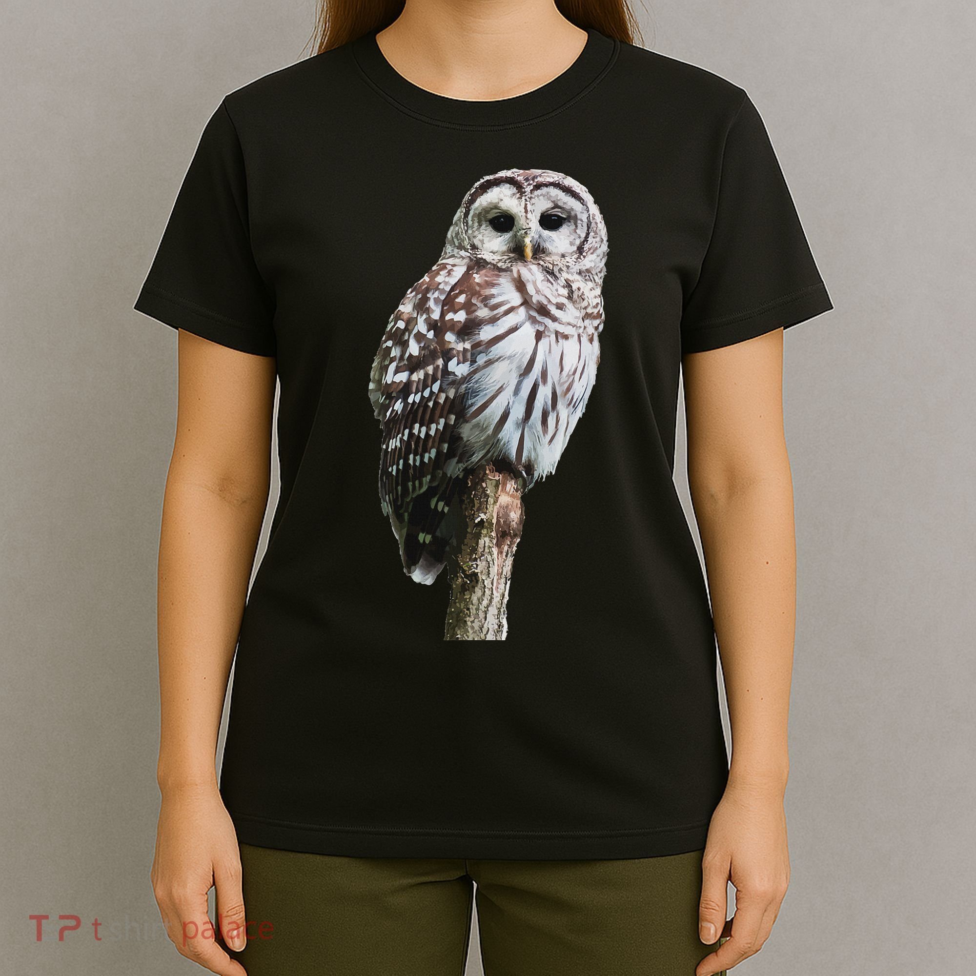 Barred Owl Bird Birder Birding Cute Owl Gift T-Shirt