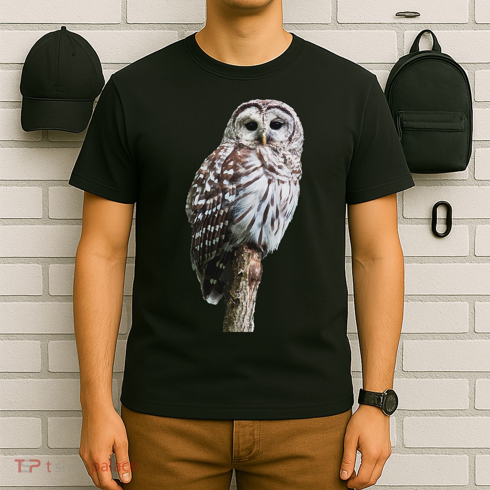 Barred Owl Bird Birder Birding Cute Owl Gift T-Shirt