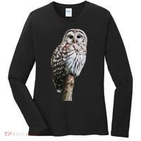 Barred Owl Bird Birder Birding Cute Owl Gift Women's Long Sleeve Shirt thumb 0