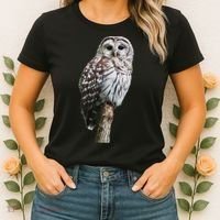 Barred Owl Bird Birder Birding Cute Owl Gift Women's T-Shirt thumb 2