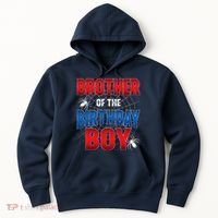 Brother Of Birthday Boy Costume Spider Web Birthday Party Hoodie thumb 0