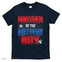 Brother Of Birthday Boy Costume Spider Web Birthday Party T-Shirt thumb 0