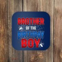 Brother Of Birthday Boy Costume Spider Web Birthday Party Coaster thumb 0