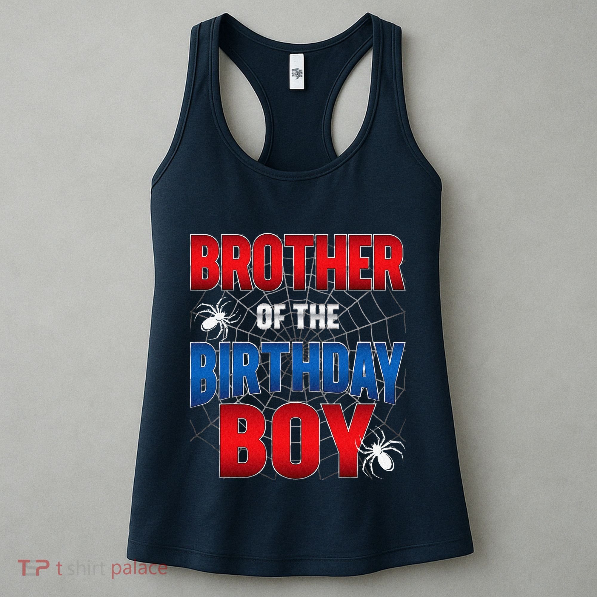 Brother Of Birthday Boy Costume Spider Web Birthday Party Women's Tank Top