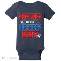 Brother Of Birthday Boy Costume Spider Web Birthday Party Baby Bodysuit thumb 0
