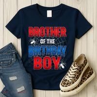 Brother Of Birthday Boy Costume Spider Web Birthday Party Women's T-Shirt thumb 3