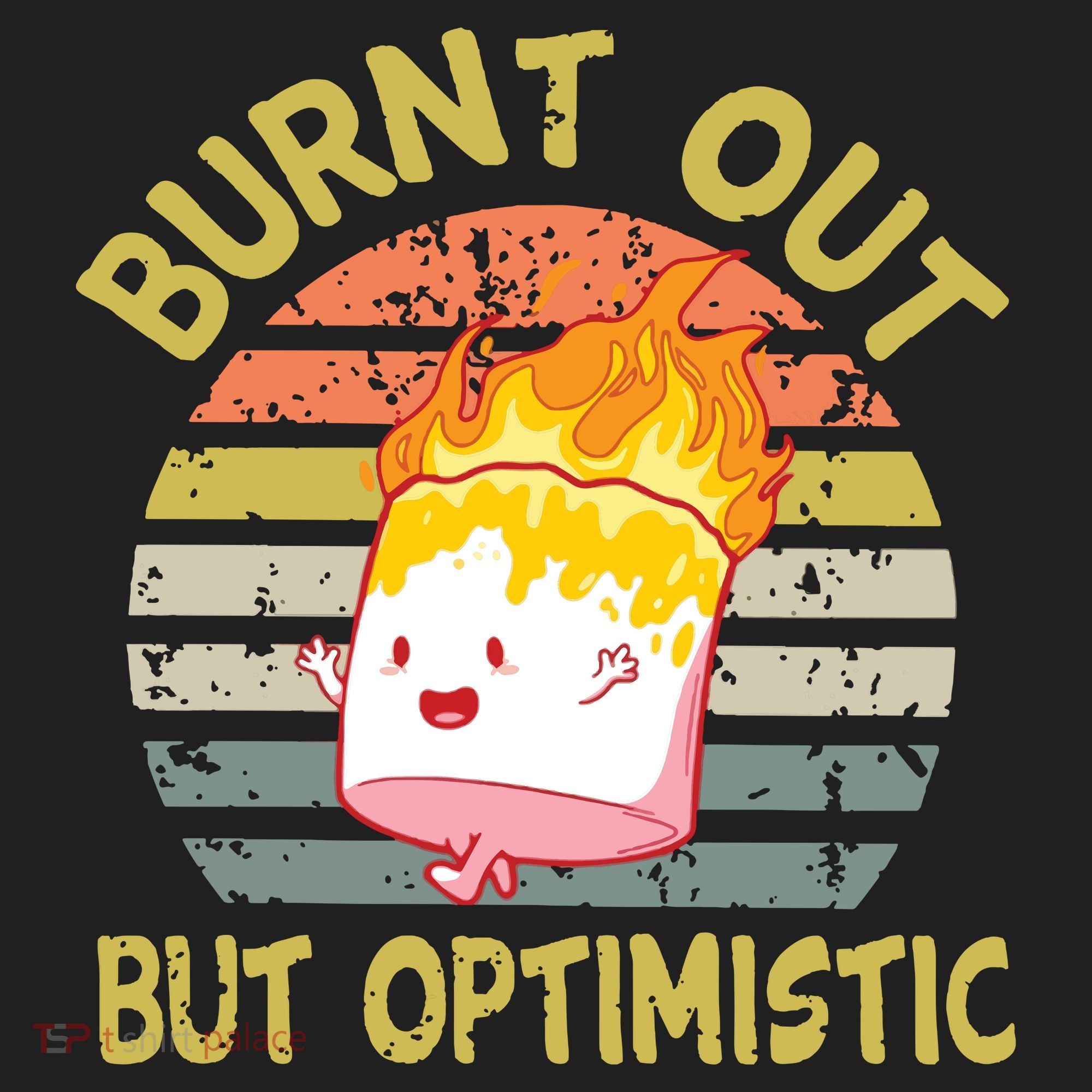 Burnt Out But Optimistic Funny Quotes Sayings Women's Dry Zone Grid Polo
