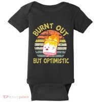 Burnt Out But Optimistic Funny Quotes Sayings Baby Bodysuit thumb 0