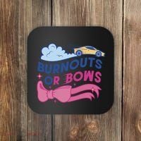 Burnouts Or Bows Gender Reveal Coaster thumb 0