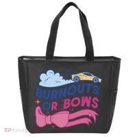 Burnouts Or Bows Gender Reveal Tote Bag thumb 0