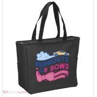 Burnouts Or Bows Gender Reveal Tote Bag thumb 2