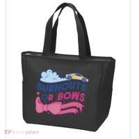 Burnouts Or Bows Gender Reveal Tote Bag thumb 3