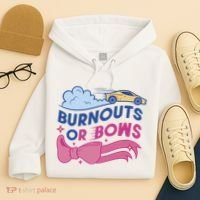 Burnouts Or Bows Gender Reveal Hoodie thumb 4