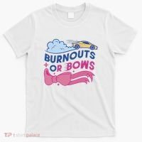 Burnouts Or Bows Gender Reveal T-Shirt thumb 0
