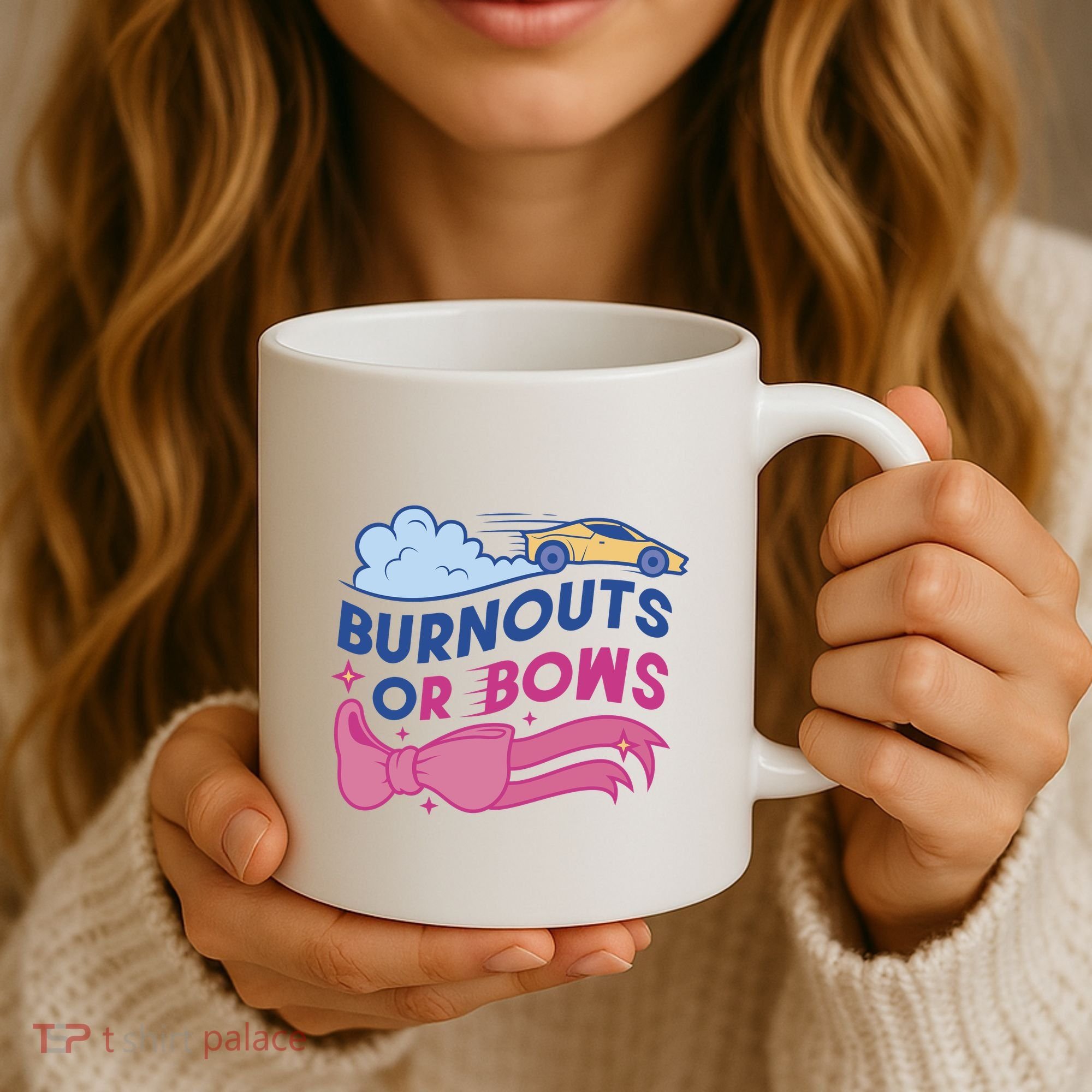 Burnouts Or Bows Gender Reveal Coffee Mug