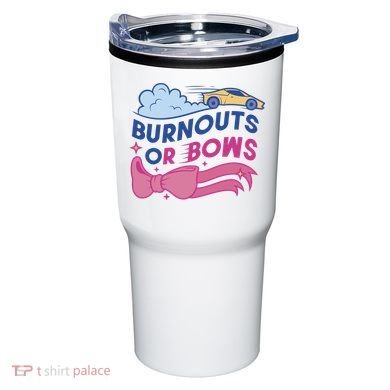 Burnouts Or Bows Gender Reveal Tumbler