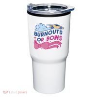 Burnouts Or Bows Gender Reveal Tumbler thumb 0