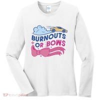 Burnouts Or Bows Gender Reveal Women's Long Sleeve Shirt thumb 0