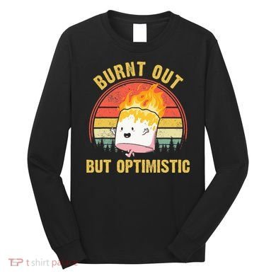 Burnt Out But Optimistic Retro Vintage Sunset Long Sleeve Shirt