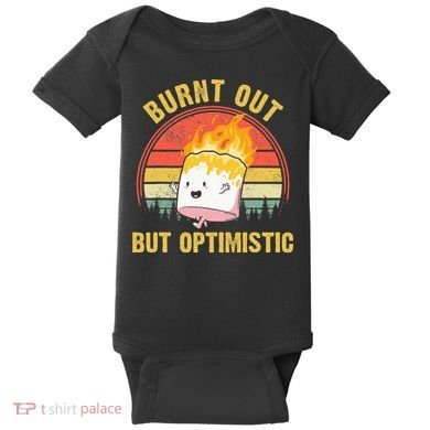 Burnt Out But Optimistic Retro Vintage Sunset Baby Bodysuit