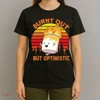 Burnt Out But Optimistic Retro Vintage T-Shirt thumb 4