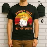 Burnt Out But Optimistic Retro Vintage T-Shirt thumb 6