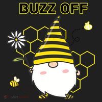 Buzz Off Bumblebee Honeycomb Gnome Flower Go Away Funny Gift Beanie thumb 2