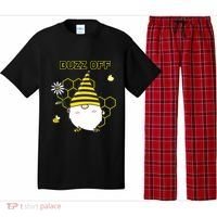Buzz Off Bumblebee Honeycomb Gnome Flower Go Away Funny Gift Pajama Set thumb 0