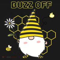Buzz Off Bumblebee Honeycomb Gnome Flower Go Away Funny Gift Women's Hoodie thumb 2